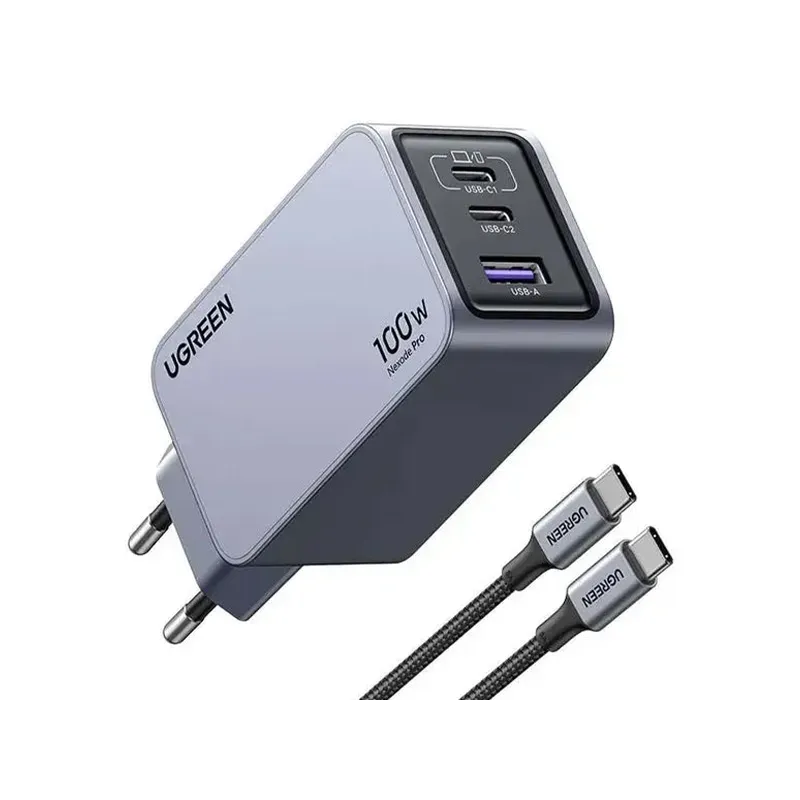 UGREEN 100W 2C1A GaN CHARGEUR RAPIDE +1.5M Cable USB-C (25874) UGREEN 100W 2C1A GaN CHARGEUR RAPIDE +1.5M Cable USB-C (25874)