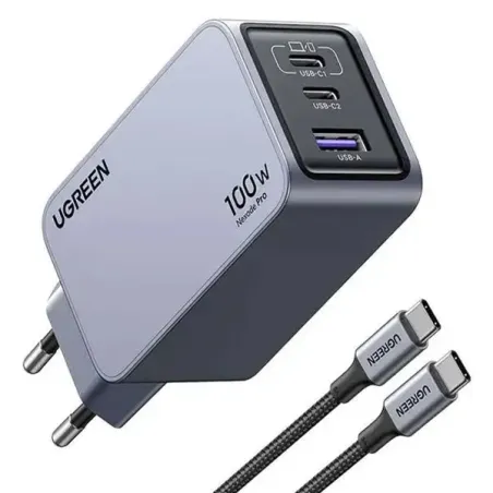 UGREEN 100W 2C1A GaN CHARGEUR RAPIDE +1.5M Cable USB-C (25874)