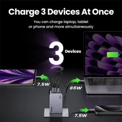 UGREEN 100W 2C1A GaN CHARGEUR RAPIDE +1.5M Cable USB-C (25874)