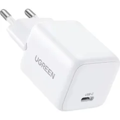 UGREEN CHARGEUR RAPIDE 20W USB-C GaN EU Blanc (55554)