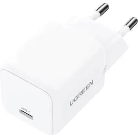 UGREEN CHARGEUR RAPIDE 20W USB-C GaN EU Blanc (55554)