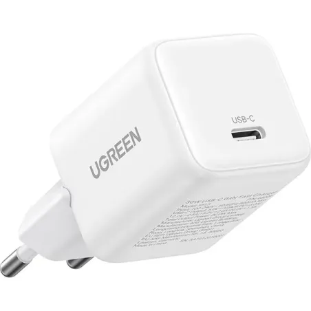 UGREEN CHARGEUR RAPIDE 30W USB-C GaN Blanc (65009)
