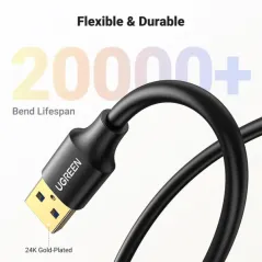 UGREEN CABLE USB 3.0 MALE vers FEMALE USB 3.0 5M (90722)