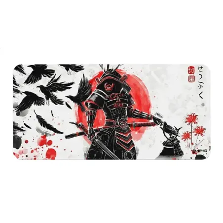 M4G RED WHITE SAM TAPIS DE SOURIS 900x400x4mm