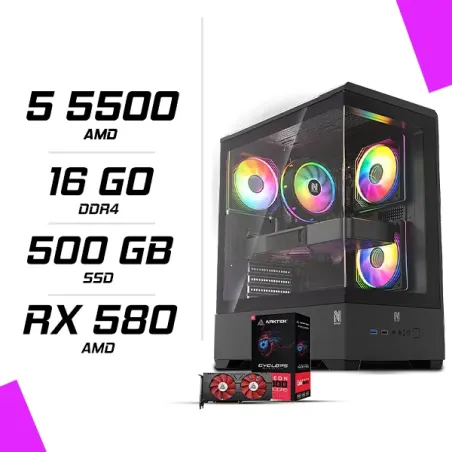 PC Gamer AMD Ryzen 5 5500 RX 580 8GB
