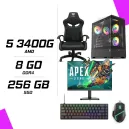 PC Gamer AMD Ryzen 5 3400G + HYBROK HP24IFL120 24" 120Hz + ESG M2 Flash + NOVA CP68 + HYBROK FIGHTER