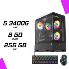 PC Gamer AMD Ryzen 5 3400G + ESG M2 Flash + NOVA CP68