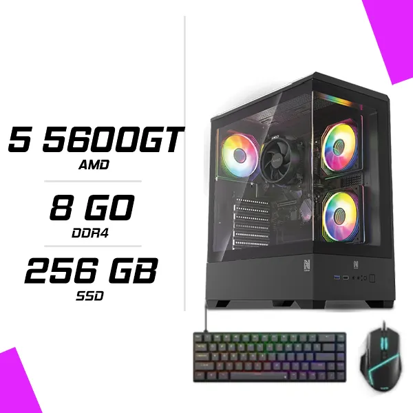 PC Gamer AMD Ryzen 5 5600GT + ESG M2 Flash + NOVA CP68