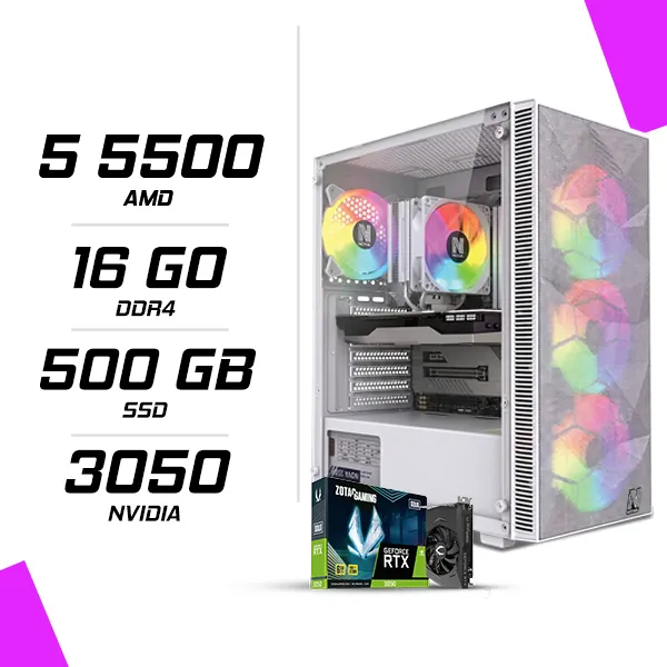 PC Gamer AMD Ryzen 5 5500 RTX 3050 6G