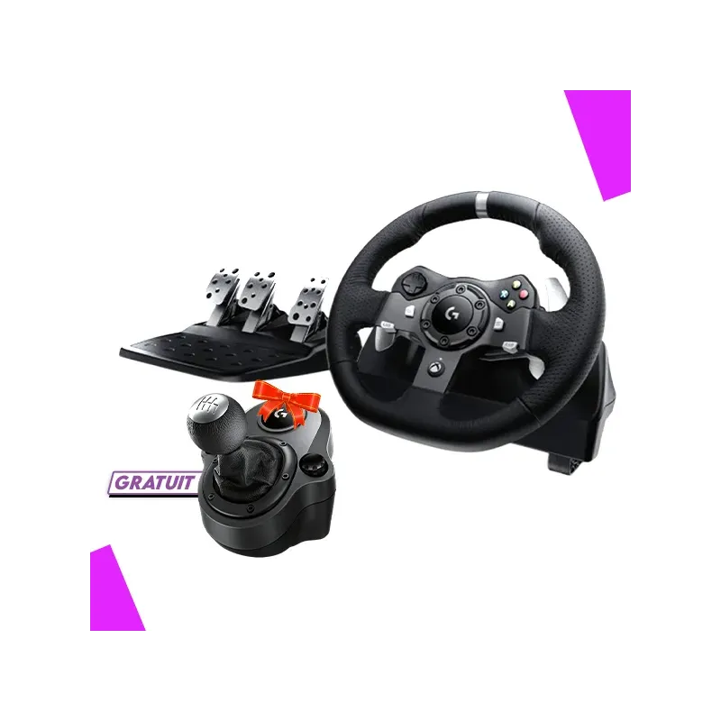 LOGITECH G920 DRIVING FORCE RACING WHEEL + LOGITECH G DRIVING FORCE SHIFTER (GRATUIT) LOGITECH G920 DRIVING FORCE RACING WHEEL + LOGITECH G DRIVING FORCE SHIFTER (GRATUIT)