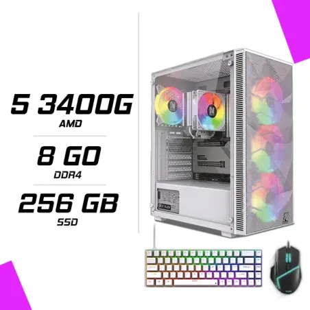 PC Gamer AMD Ryzen 5 3400G + ESG M2 Flash + NOVA CP68