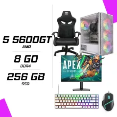 PC Gamer AMD Ryzen 5 5600GT + HYBROK HP24IFL120 24" 120Hz + ESG M2 Flash + NOVA CP68 + HYBROK FIGHTER