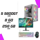 PC Gamer AMD Ryzen 5 5600GT + HYBROK HP24IFL120 24" 120Hz + ESG M2 Flash + NOVA CP68
