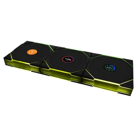 LIAN LI UNI FAN TL LCD WIRELESS 120 REVERSE BLADE Noir - PACK DE 3