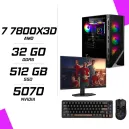 PC Gamer AMD Ryzen 7 7800X3D RTX 5070 12G + AOC Q27G42ZE 27" 260Hz 2K + M4G G11 ULTRA + M4G GM68 V2