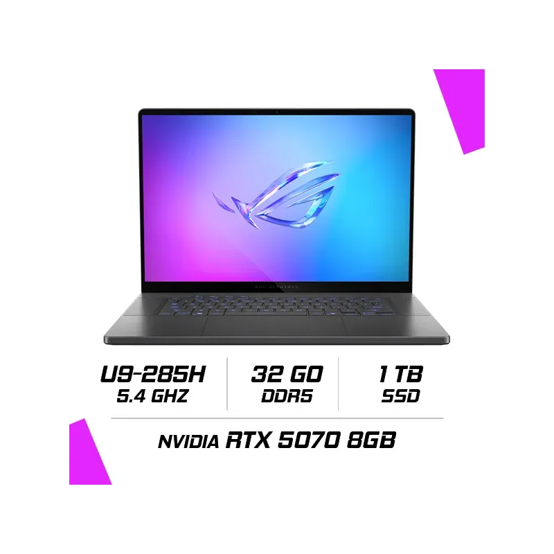 ASUS ROG ZEPHYRUS G16 GU605CP-QR084W Intel Ultra 9 285H/32GB DDR5/1TB SSD/RTX 5070 8GB/16" 240Hz 2.5K/Windows11 ASUS ROG ZEPHYRUS G16 GU605CP-QR084W Intel Ultra 9 285H/32GB DDR5/1TB SSD/RTX 5070 8GB/16" 240Hz 2.5K/Windows11