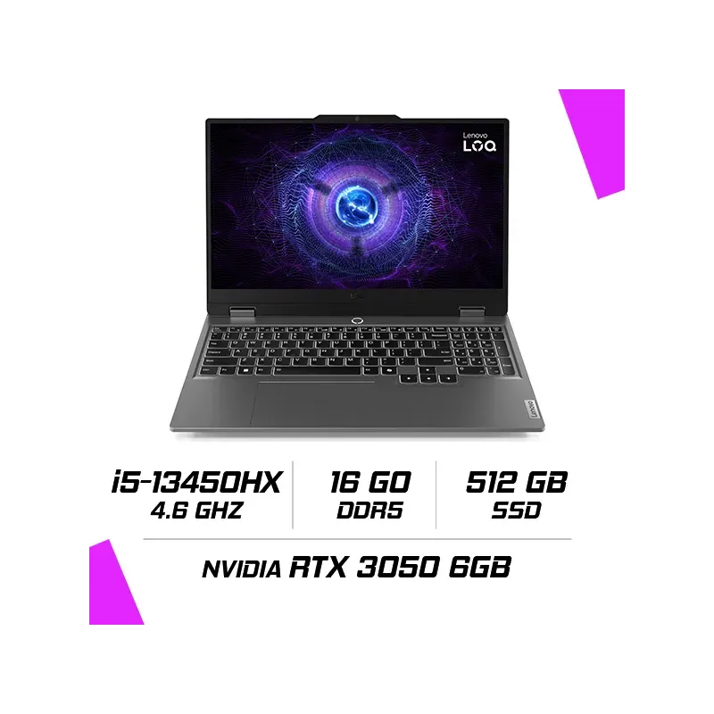 LENOVO LOQ 15IRX9 Intel i5-13450HX/16GB DDR5/512GB SSD/RTX 3050 6GB/15.6″ FHD 144Hz/Win11 (83DV01BRFE) LENOVO LOQ 15IRX9 Intel i5-13450HX/16GB DDR5/512GB SSD/RTX 3050 6GB/15.6″ FHD 144Hz/Win11 (83DV01BRFE)