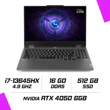 LENOVO LOQ 15IRX9 Intel i7-13645HX/16GB DDR5/512GB SSD/RTX 4050 6GB/15.6″ FHD 144Hz/Win11 (83DV01HFFE)