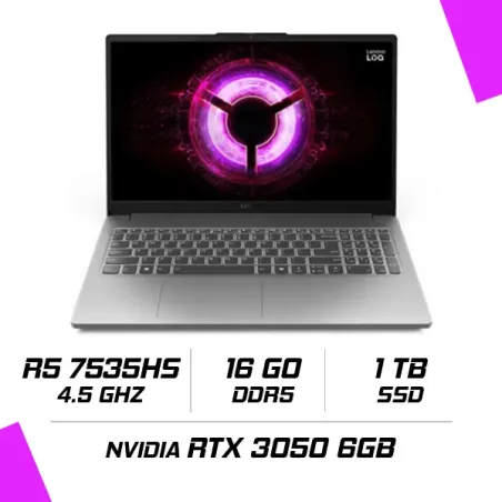 LENOVO LOQ 15ARP10E AMD Ryzen 5 7535HS/16GB DDR5/1TB SSD/RTX 3050 6GB/15.6″ FHD 144Hz/Win11 (83S00010FE)