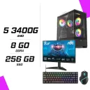 PC Gamer AMD Ryzen 5 3400G + AOC 24B36X 23.8" 144Hz + ESG M2 Flash + NOVA CP68