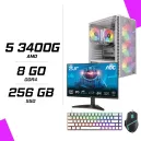 PC Gamer AMD Ryzen 5 3400G + AOC 24B36X 23.8" 144Hz + ESG M2 Flash + NOVA CP68