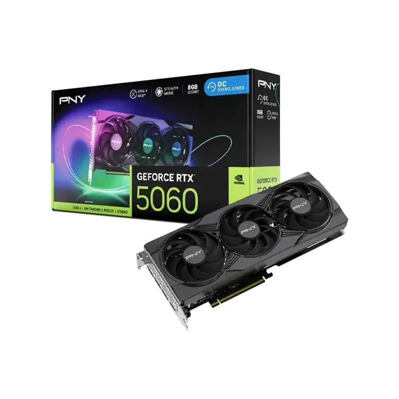 PNY GeForce RTX 5060 8GB OC ARGB TRIPLE FAN PNY GeForce RTX 5060 8GB OC ARGB TRIPLE FAN