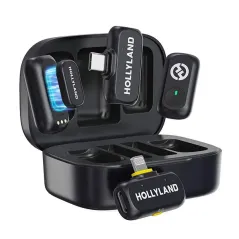 HOLLYLAND LARK A1 COMBO (USB-C RX + LIGHTNING RX + BOITIER DE RECHARGE)