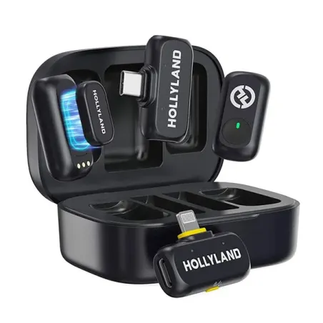 HOLLYLAND LARK A1 COMBO (USB-C RX + LIGHTNING RX + BOITIER DE RECHARGE)