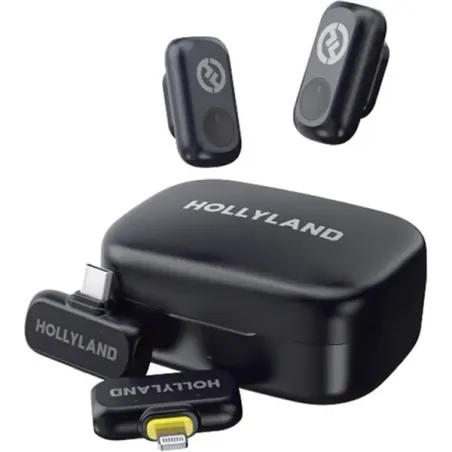 HOLLYLAND LARK A1 COMBO (USB-C RX + LIGHTNING RX + BOITIER DE RECHARGE)