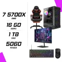 PC Gamer AMD Ryzen 7 5700X RTX 5060 8G + NOVA N24240 23.8" 240Hz + M4G G11 ULTRA + NOVA CP68 + COOLTEK CLT-GM202F