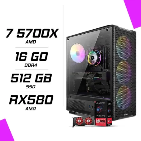 PC Gamer AMD Ryzen 7 5700X RX 580 8GB