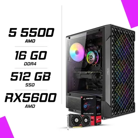 PC Gamer AMD Ryzen 5 5500 RX 5600 12GB