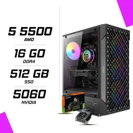 PC Gamer AMD Ryzen 5 5500 RTX 5060 8G