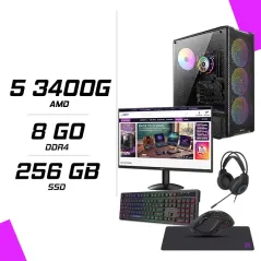 PC Gamer AMD Ryzen 5 3400G + AOC 24B30H3 23.8 120Hz +NOVA ESSENTIAL COMBO