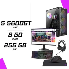 PC Gamer AMD RYZEN 5 5600GT + AOC 24B30H3 23.8 120Hz +NOVA ESSENTIAL COMBO