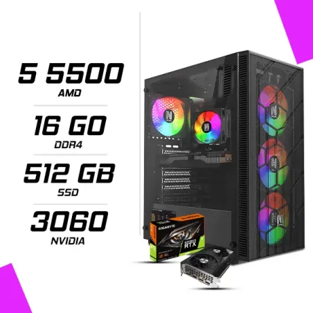 PC Gamer AMD Ryzen 5 5500 RTX 3060 12G