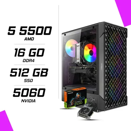 PC Gamer AMD Ryzen 5 5500 RTX 5060 8G