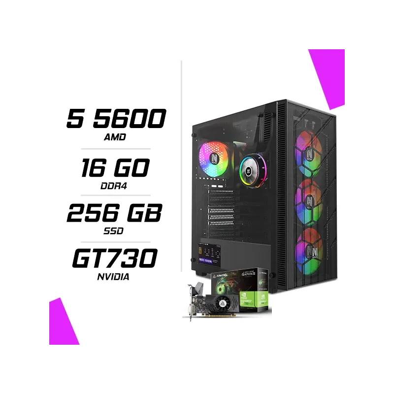 PC Gamer AMD Ryzen 5 5600 GT730 4GB PC Gamer AMD Ryzen 5 5600 GT730 4GB
