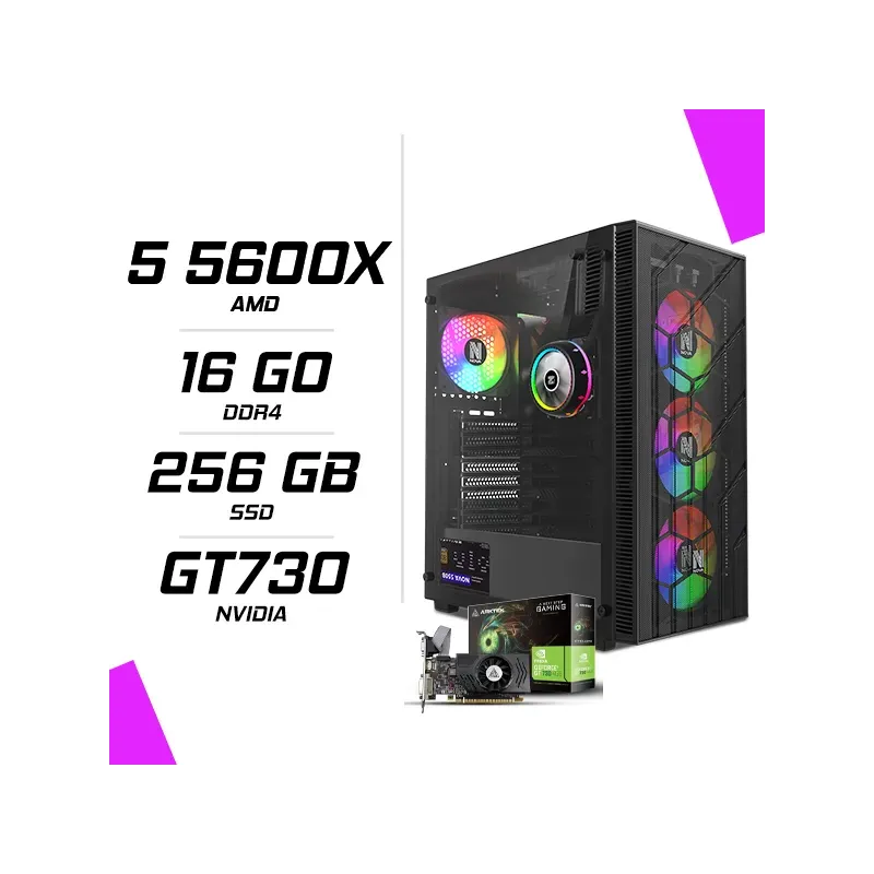 PC Gamer AMD Ryzen 5 5600X GT730 4GB PC Gamer AMD Ryzen 5 5600X GT730 4GB