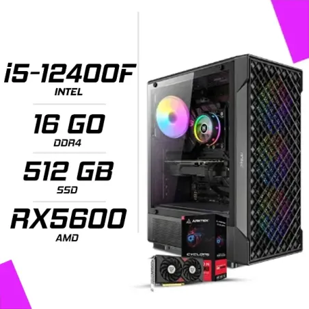 PC Gamer Intel i5-12400F RX 5600 12GB