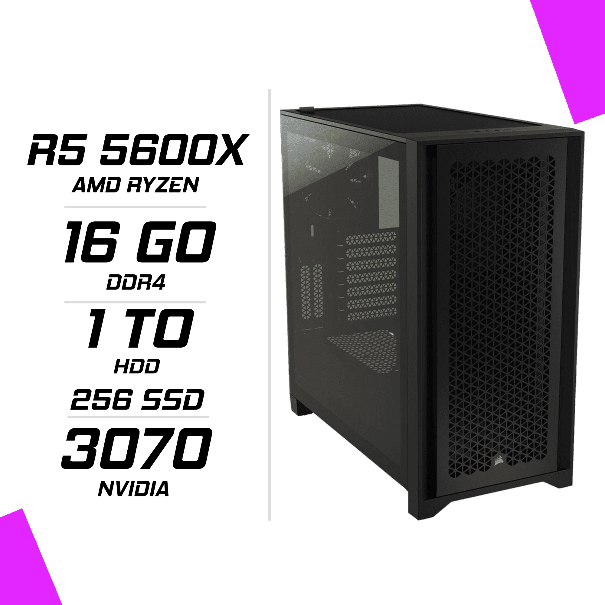 PC Gamer Marrakech Amd Ryzen 5 5600X 3070 prix maroc marrakech