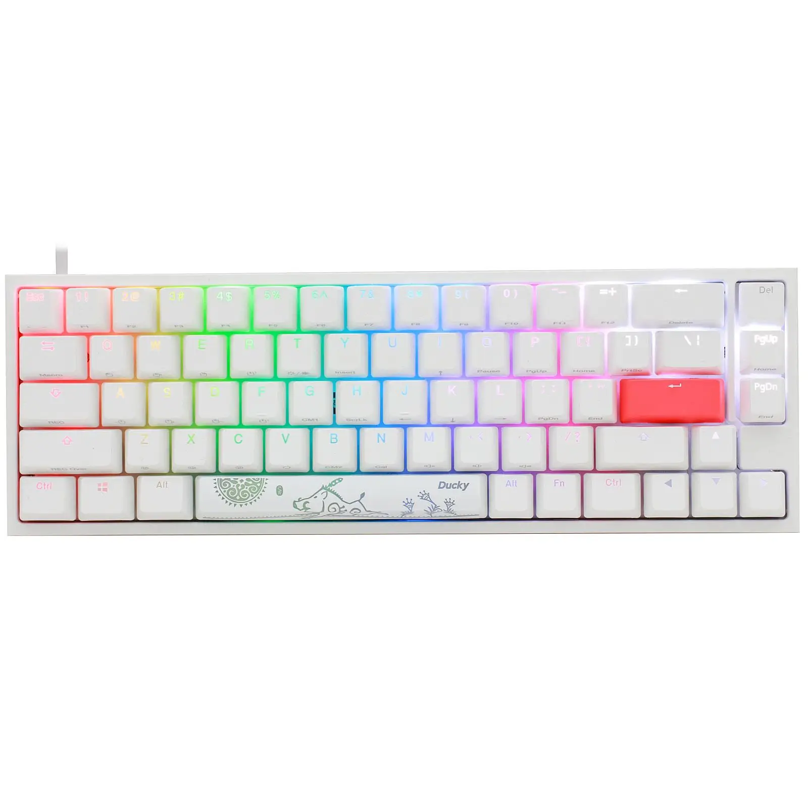 Ducky Channel One 2 SF RGB Blanc (Cherry MX RGB Red)