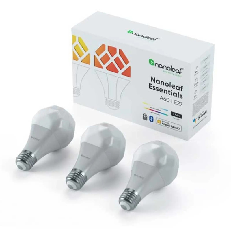 Nanoleaf Essentials A19 Smart E27 Bulb x3