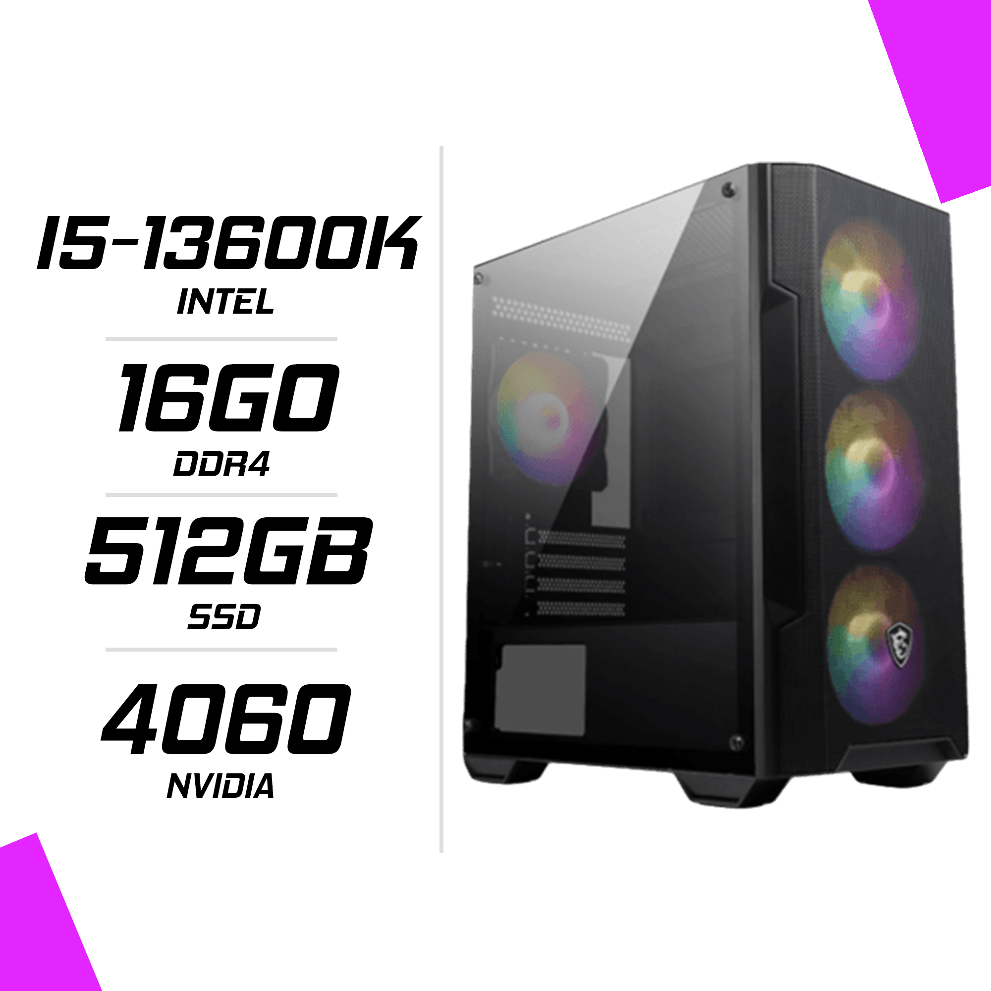 PC Gamer Intel I5 13600K RTX 4060