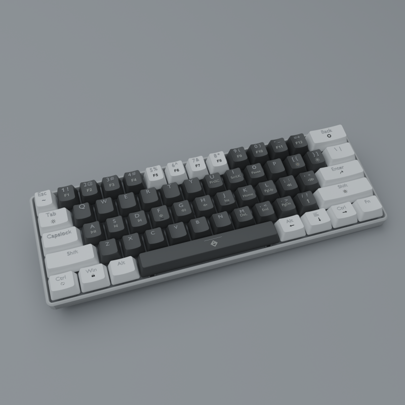 STEP-ONE Mechanical Keyboard (Grey-White) - Next Level PC Maroc