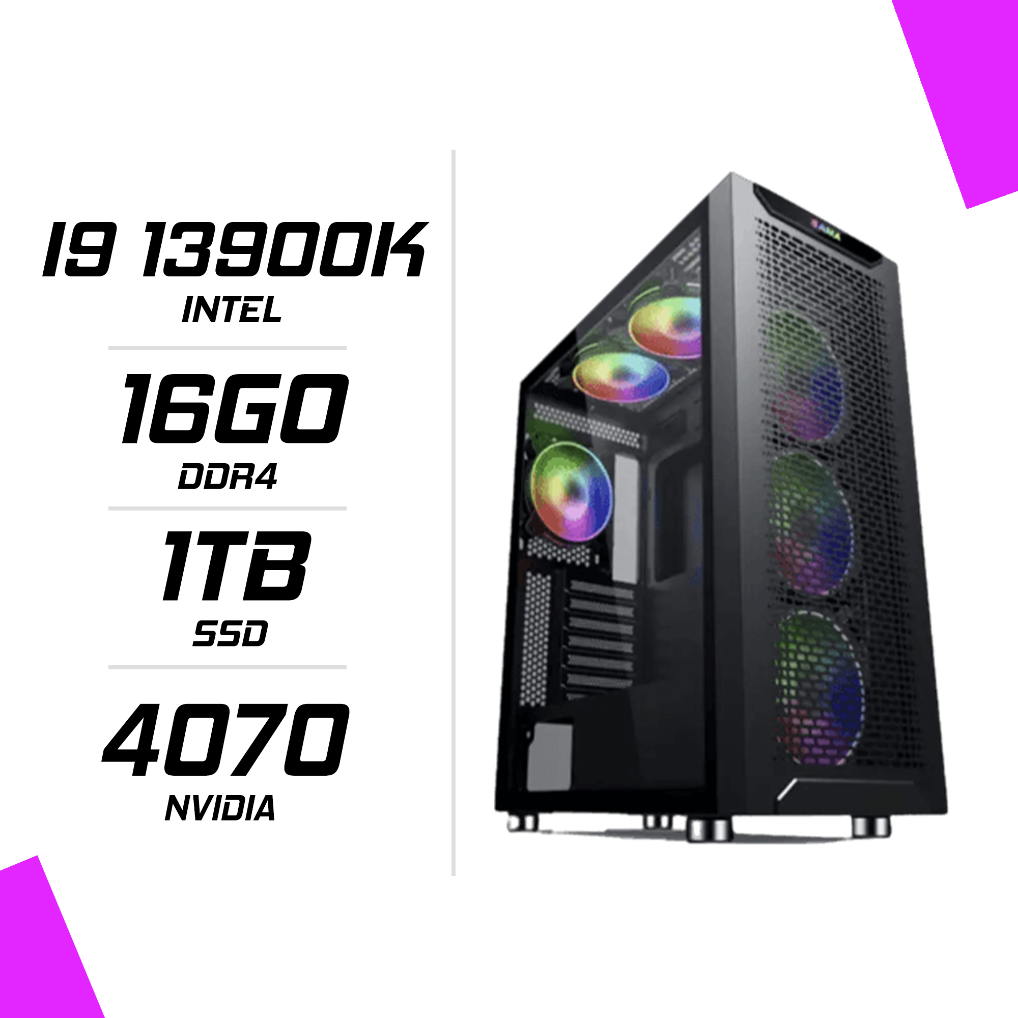 PC Gamer Intel i9 13900K RTX 4070