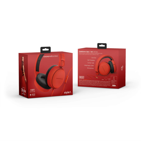 Casque Energy Sistem Style 1 Talk Chili red