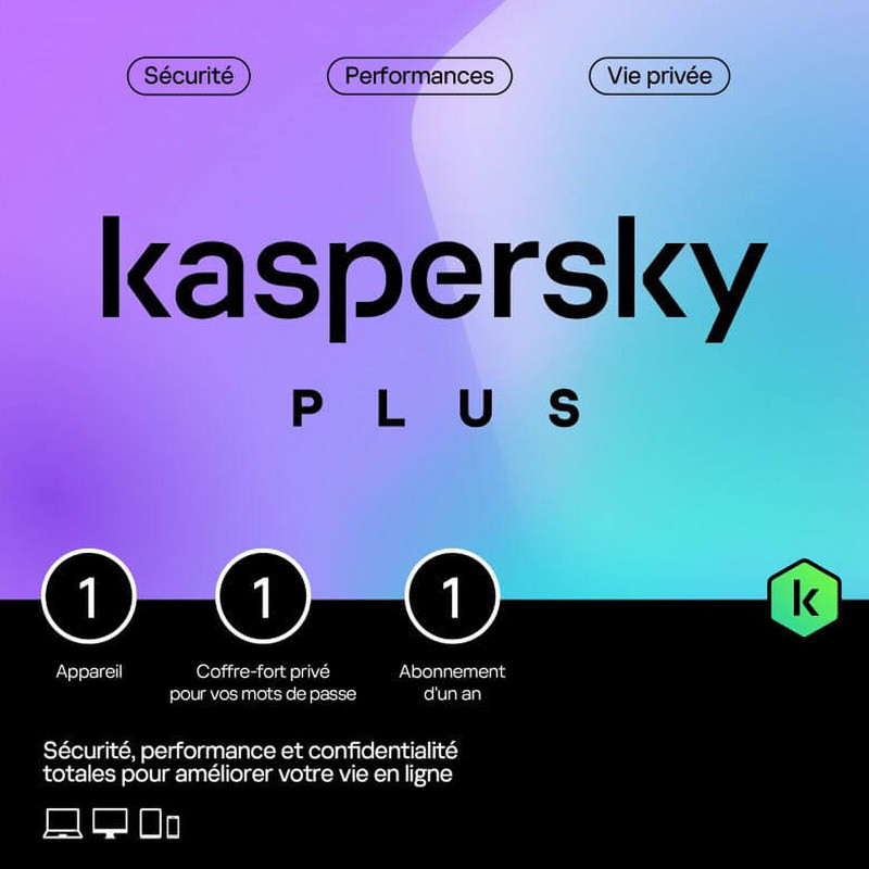 Kaspersky Plus 1 Poste 1 an