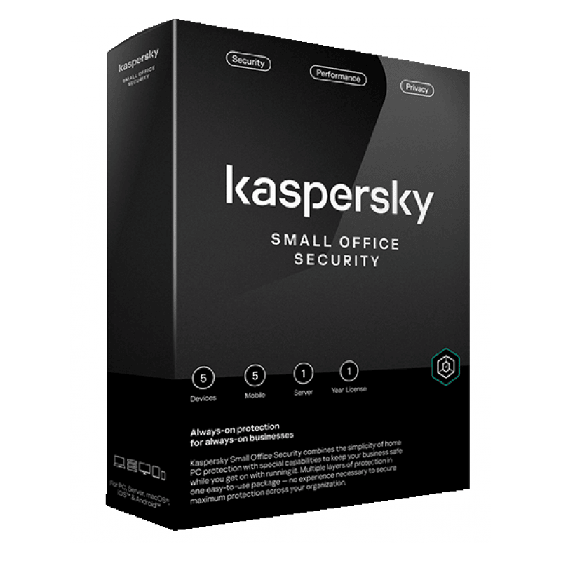 Kaspersky Small Office Security 1 Serveur 5 Postes 1an