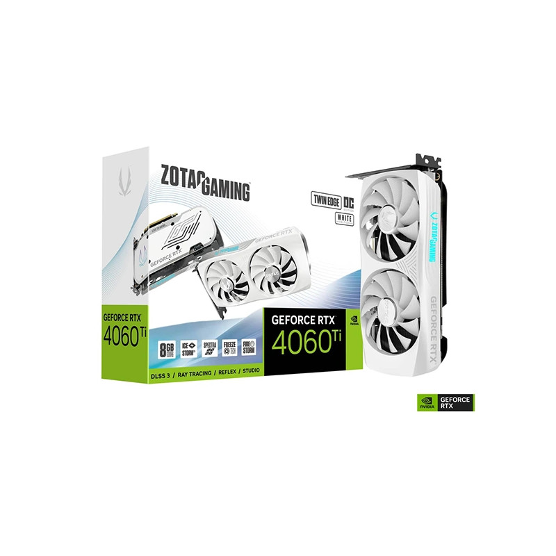 ZOTAC GeForce RTX 4060 Ti 8GB Twin Edge OC Blanc